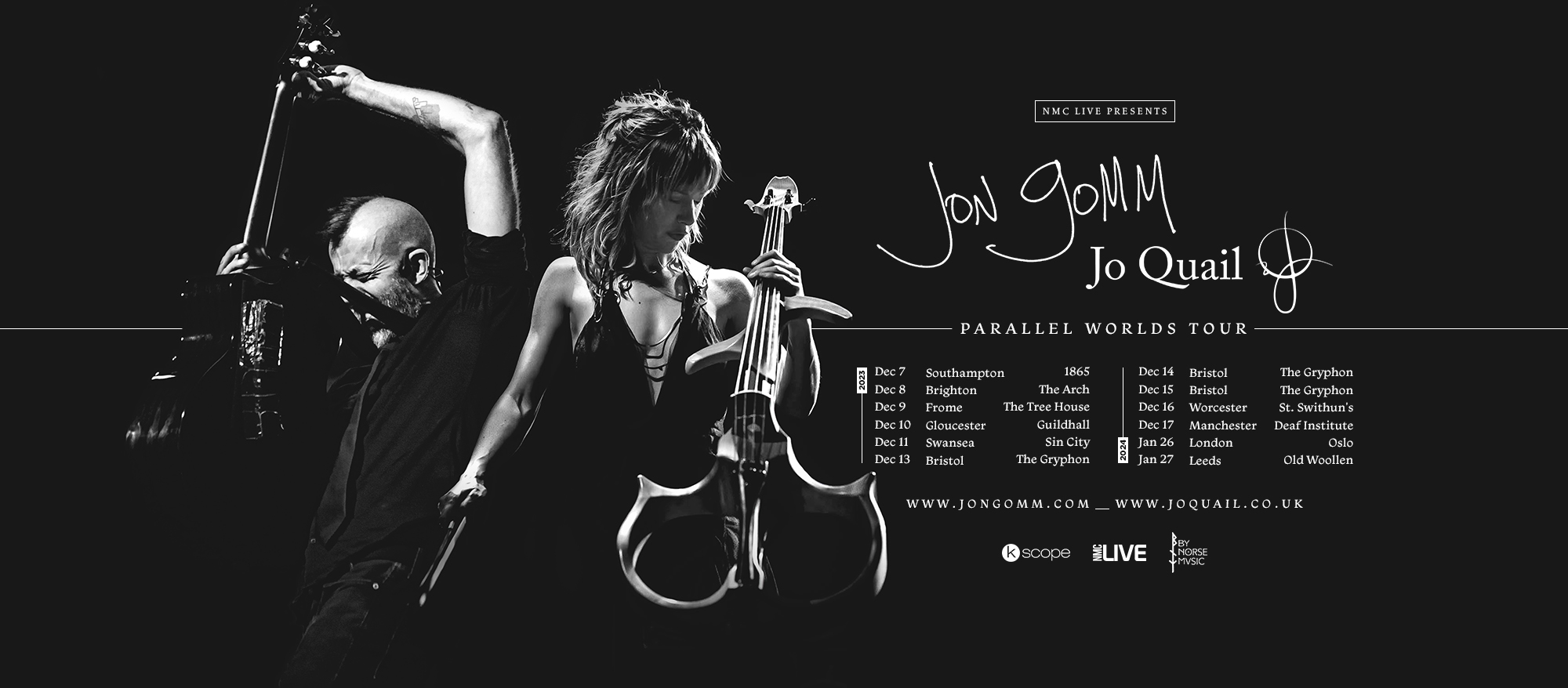 JON GOMM & JO QUAIL ANNOUNCE PARALLEL WORLDS TOUR?